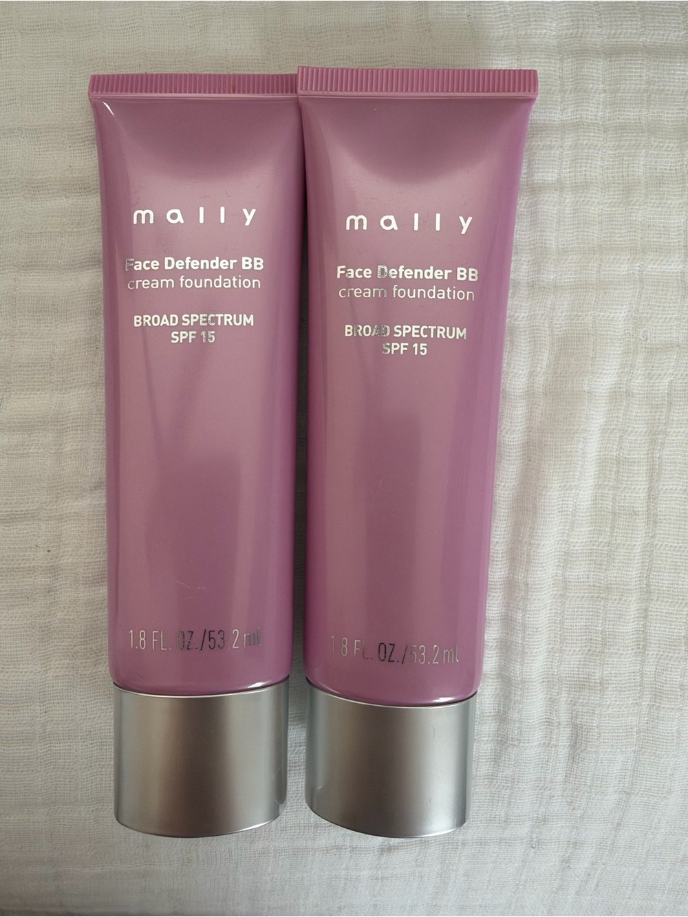 New Mally Beauty Face Defender BB Cream Foundation with SPF 15 Bundle of 2
